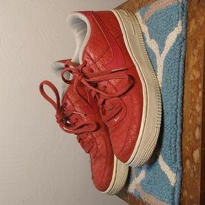 Nike Youth Air Force 1 Leather Croc Embossed Sneakers